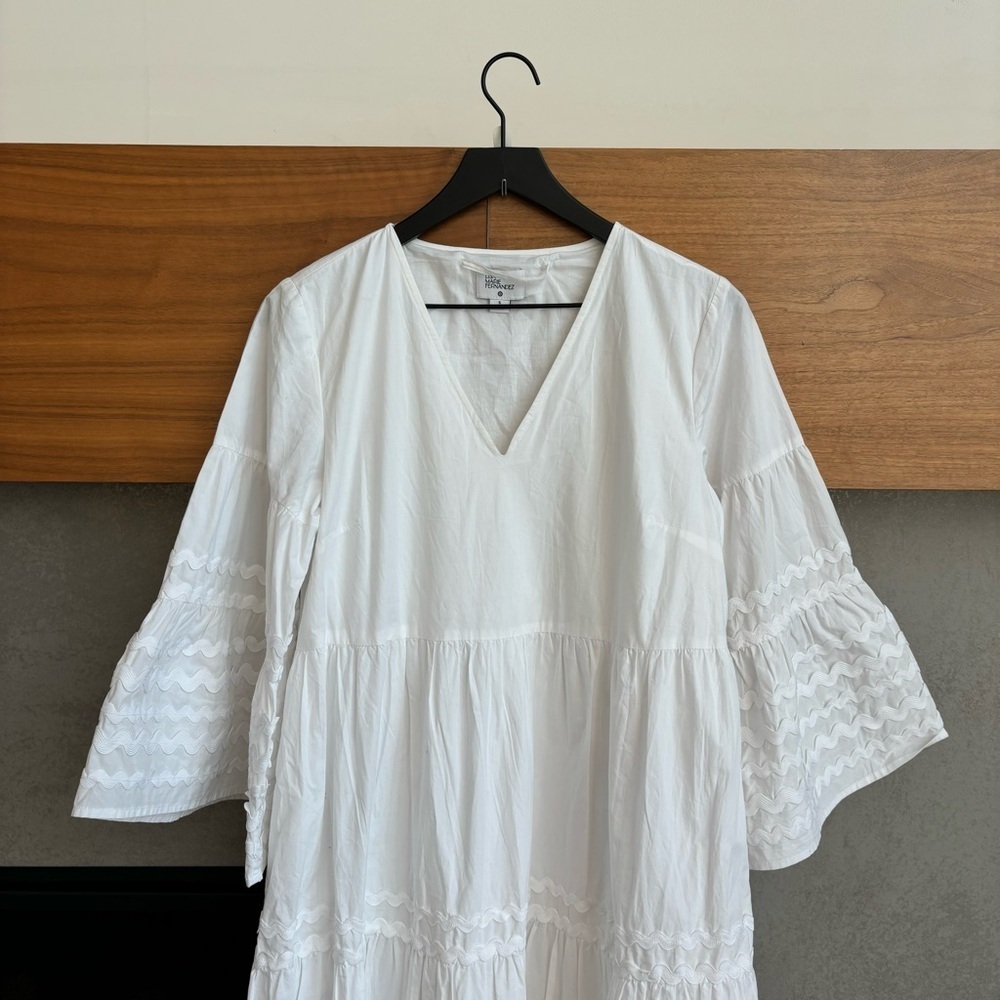 Lisa Marie Fernandez X Target Ric Rac Flare Sleeve Dress, Size S - Picture 3 of 12